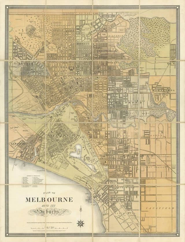 Melbourne historical map